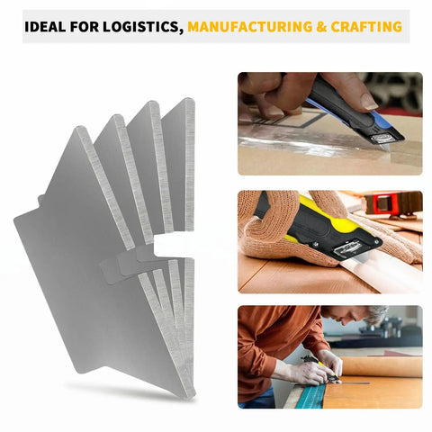 80 Pack Box Cutter Blades Replacement For Easy Cut 1000 And Easy Cut Series Safety Cutters High Compatibility Heavy Duty Blades For Quick Swaps And Long Lasting Sharpness In Workshops And Warehouses. steel blades for safety cutters, used on cardboard and wood