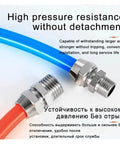 Copper Pneumatic Quick Screw Pipe Fittings Set No Fuss Easy Install showing high pressure resistance with connected tubes.