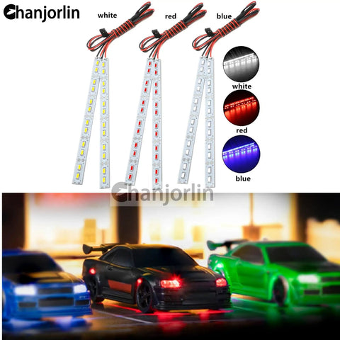 24 LED Aluminum RC Car Chassis Light Strip For 1 8th 1 10th 1 16th Scale Trucks And Buggies, 5V To 8.45V No Battery Needed, multi-color options