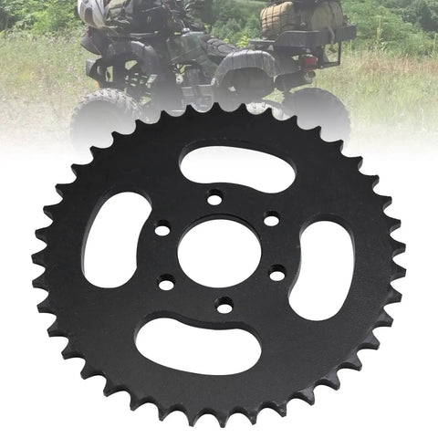 40T Rear Sprocket For 428 Chain 6 Hole Flat Plate With 1.5 Inch Center Bore And 2.2 Inch Bolt Circle Durable Replacement That Fits Taotao Sunl Roketa JCL NST 125 150 200 250cc ATVs