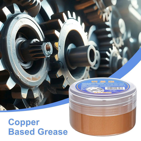 Copper Grease High Temperature Assembly Lubricant Pro Grade Heavy Duty For Industrial And Automotive Tool Repair Prevents Seizing And Galling With Long Lasting Rust Protection And Easy Disassembly tub and gears