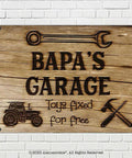 Durable Aluminum Garage Sign Eight And A Half By Eleven And A Half Inches Matte Finish Vintage Workshop Wall Decor For Old School Dads Papa Pops Grandpa Mechanic Woodworking Woodturning Cabinet Maker Gift Weather Resistant Indoors Outdoors