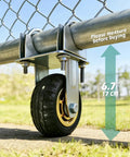 Built Tough 5 Inch Gate Support Wheel For Farm And Ranch Gates With Metal Bracket Zinc Finish And Rugged Rubber Tire