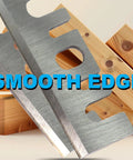 Close-up of Heavy Duty 3 1/4 Inch Carbide Tipped Planer Blades Set Of Two Resharpenable Woodworking Replacement for Pneumatic Planers.