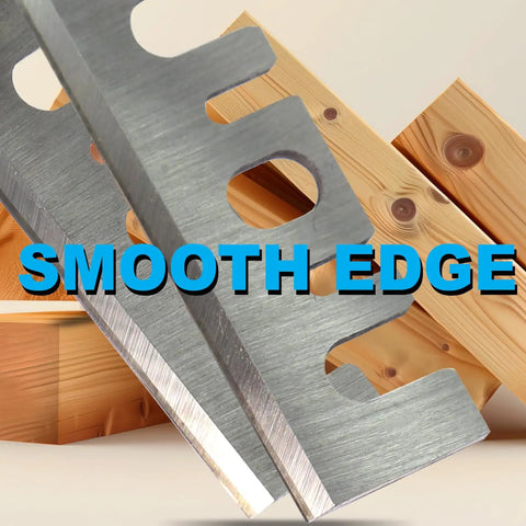 Close-up of Heavy Duty 3 1/4 Inch Carbide Tipped Planer Blades Set Of Two Resharpenable Woodworking Replacement for Pneumatic Planers.