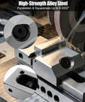 Close-up of 1 Inch Pro Grade Precision Grinding Vise Built Tough From Alloy Steel with detailed clamp mechanism.