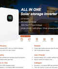 Massive 11kw Off Grid Solar Power System No Sweat Complete Kit featuring a solar storage inverter with digital display.