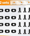 PUKESI 12-set T-nut and screw replacement kit for M-Rails; includes short and long screws, nuts, and 3 Allen wrenches