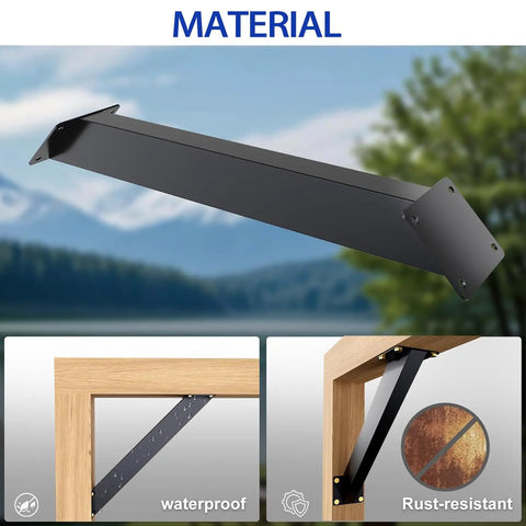 Built Tough 45 Degree Steel Angle Brackets For Pergolas And Wood Structures, Corner Brace Kit With Screws For Gazebos Tree Houses Cabins And Patios, 8 Pieces
