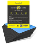 8 By 10 Inch Adhesive Magnetic Sheets, 15 Pack Flexible Magnetic Backing For Photos Detail View of Packaging