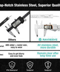 Comparison of Digital Caliper 12 Inch 300mm Stainless Steel Electronic Caliper with another model, highlighting screen clarity and durability.