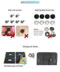 Rear License Plate Holder For Tesla Model 3 And Model Y With Bracket And Screws accessories, including anti-rust screws and stickers.