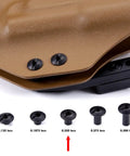 Eight Thirty Two Slotted Studs Black Oxide Finish Truss Head Hardware Quarter Inch Long For Kydex Holster Crafting Tactical Rig Builds And Diy Fasteners, showing sizes including 0.250 inch.