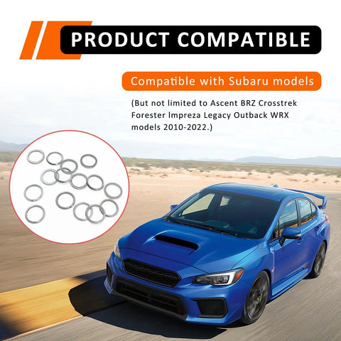 15 Pack M16 Oil Drain Plug Crush Washers 16mm Copper Alloy Seal Kit For Subaru Transmission And Engine Drain Plugs PN 803916010