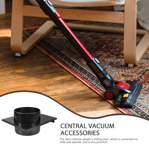 Vicasky Heavy Duty Plastic Dust Collector Gate 100Mm Diameter Sliding Valve Blast Damper For Vacuum Cleaner Systems installed on wooden floor.