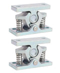 Spring Loaded Door Stop And Lock Catch Pair with dual roller design and heavy duty zinc alloy for boat RV trailer and yacht use.