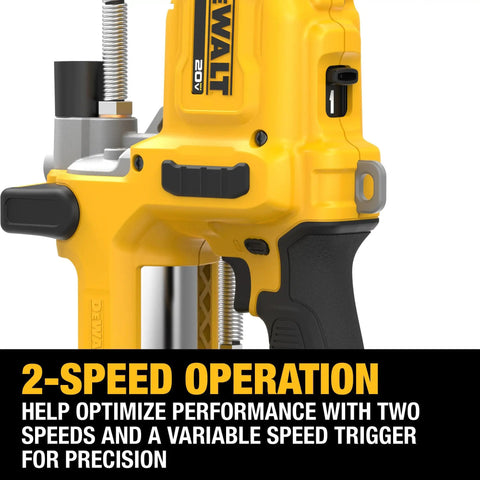 Close-up view of Cordless Grease Gun 20V Max, 10,000 PSI, 2-Speed Variable Delivery, focus on handle and trigger mechanism.