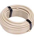 One Quarter Inch Drip Irrigation Tubing Fifty Foot Length For Drippers Drip Emitters And Drip Systems Sand Colored Polyethylene coiled