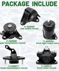 Set Of 5 Engine Motor Mounts And Transmission Mount Kit For 2008 2012 Honda Accord 2.4L L4 And 2009 2013 TSX Automatic