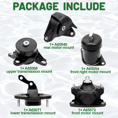 Set Of 5 Engine Motor Mounts And Transmission Mount Kit For 2008 2012 Honda Accord 2.4L L4 And 2009 2013 TSX Automatic