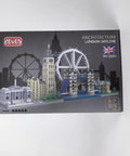 London Skyline Micro Mini Blocks Build Kit Epic Architecture Set box showing detailed cityscape model and 3076 pieces