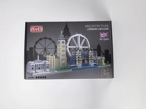 London Skyline Micro Mini Blocks Build Kit Epic Architecture Set box showing detailed cityscape model and 3076 pieces