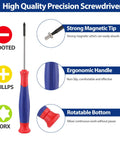Solid 33 Piece Precision Repair Tool Kit With Screwdrivers Pliers Tweezers Utility Knife Blades For Phones Laptops Consoles. Precision screwdriver featuring ergonomic handle.