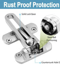 Sturdy Stainless Steel Door Lock Latch For Home And Hotel Security Built Tough With Chain SUS 304 Brushed Finish U Swing Front Door Lock Three Ball Positioning Design For Kid Safe And Easy Install Silver with solid lock base and steel ball positioning visible.