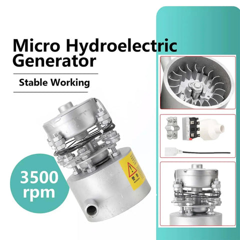 100W Portable Water Turbine Power Generator For Outdoor Use Micro Hydropower System With Ballast 50mm Spigot 110V To 220V Output