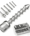 Hard Alloy Screw Nail Weights Set For Bass Fishing Die Cast Sinker Assortment In Six Sizes with storage case displayed
