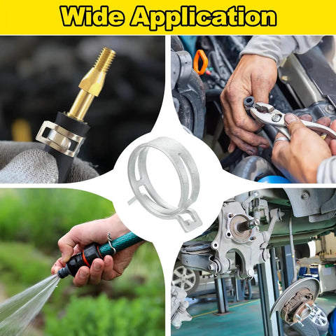 Hardcore Spring Band Hose Clamps For Fuel Lines And Silicone Vacuum Pipes Bullet Proof Seal Zinc Chrome Plated Steel Badass Grip Perfect For Under Hood Custom Builds Pack Of Five