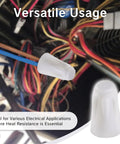 White ceramic wire nuts (36-piece set) for high-temperature electrical connections