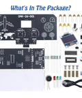 Straight Up DIY Flight Simulator Soldering Kit With Interactive LCD Display, components in package including PCBs and sensors.