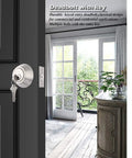 Two Keyed Alike Single Cylinder Deadbolts Door Locks In Satin Nickel 2 Pack With Exterior Keyed Entry And Interior Thumb Turn