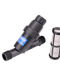 NDS PRYF 30 pressure-regulating Y filter with 200-mesh screen; 3/4 in MPT x 3/4 in MPT; black