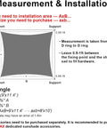 Measurement guide for Sun Shade Sail 8x10 Foot Sand Rectangle Canopy Shade Cover installation