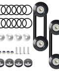Universal Car Bumper Clips With Quick Release Tabs Heavy Duty Aluminum Bumper Fasteners Kit Black 4 Release Tabs And 12 O Ring Seals