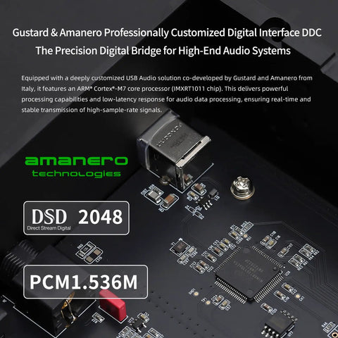 U26 USB Digital Interface DDC With DSD2048 And PCM1.536MHz OCXO circuit board close-up view