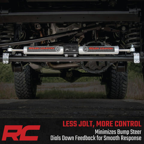 N3 Dual Steering Stabilizer For 2014 To 2024 Ram 2500 And 3500 4WD, Improves Control And Handling, Reduces Bump Steer And Vibration
