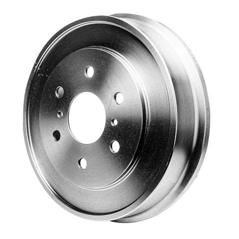 Rear Brake Kit for 2005 2006 2007 2008 Chevy Silverado 1500 and GMC Sierra 1500 with Drum Brakes 4 Piece Set Brake Drums and Semi Metallic Shoes Replacement close-up of a single brake drum