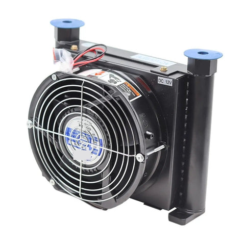 10 Liters Per Minute Beefy Hydraulic Cooler With Air Cooled Oil Radiator Heat Exchanger For CNC Hydraulic Systems Universal Mounting, Handles High Temperatures And Delivers Efficient Cooling, One Half Inch Ports, 380V AC