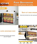 Heavy Duty Workhorse Stainless Steel Freeze Dryer And Electric Food Dehydrator With Smart 12 Hour Countdown Timer and 8-layer adjustable rack with various foods drying.