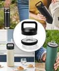 Chug Cap Replacement Screw Top Lid For Rambler Bottle 18oz 26oz 36oz 64oz Built Tough Durable BPA Free Cap Cover Water Bottle Part Accessory Leak Proof Design.