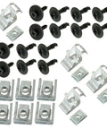 All In One Motor Sub Plate Screw Clip Kit 28 Pieces For Secure Housing Fix Heavy Duty Clips Easy Install Built To Last Ideal For Auto Repairs And DIY Projects, 28-piece set