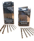 Brad Point Drill Bit Set With Center Point For Accurate Holes And Clean Edges, Scoring Spurs, Imperial And Metric Options, Durable Carry Case
