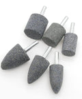18 Piece Two Shape Head Mounted Stone Point Abrasive Grinding Wheel Bits Set With One Quarter Inch Six Millimeter Mandrel For Rotary Tools
