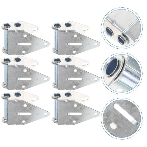 6 Pack Heavy Duty Garage Door Hinges Replacement Kit For Residential And Light Commercial Sectional Doors Durable Steel Hardware Built To Last And Easy To Install, 6-pack steel garage door hinges