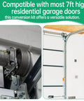 Garage Door Torsion Spring Conversion Kit For 7 Foot High Doors With Cable Rollers, Beefed-Up Cables, Brackets And Hardware in use