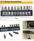 38 Piece Flexible Drill Bit Extension Set With 105 Degree Right Angle Drill Bit Holder Hex Socket Adapters shown in use.
