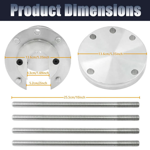 Heavy Duty Boat Prop Puller Kit For Three Or Four Blade Props, Ultra Wide Hub Fit Up To Four And One Eighth Inch, Works On One And A Half Inch To Two Inch Prop Shafts, Marine Propeller Removal Tool, Easy Install And Durable Upgrade
